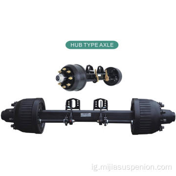 Ụdị German 2150 n&#39;ime arụrụ arụ breeki Trailer Axle